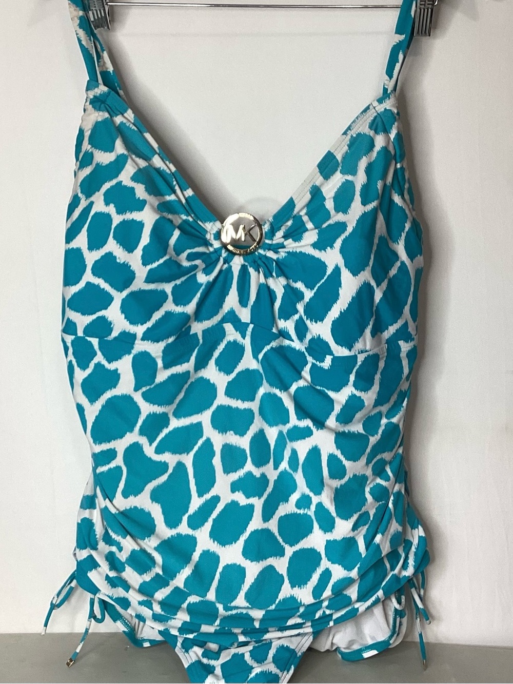 Michael Kors Teal and White Printed Women’s One-Piece Swimsuit